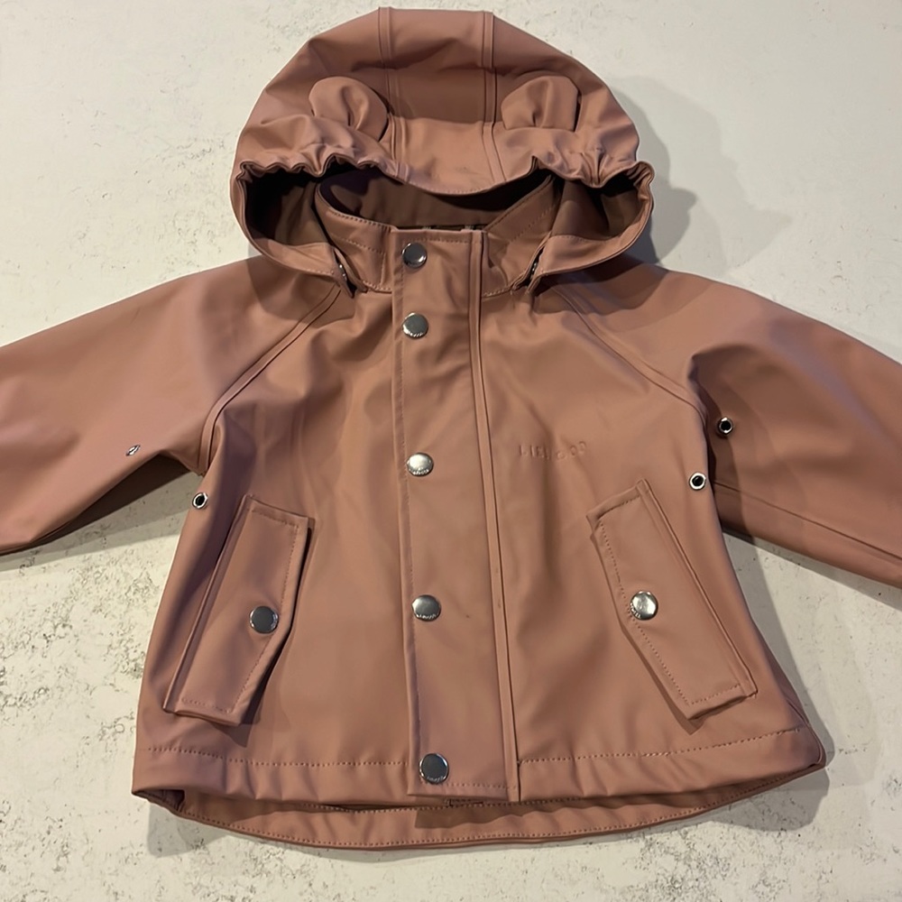Liewood dusty pink rain coat.  Like new!  Size 1 year